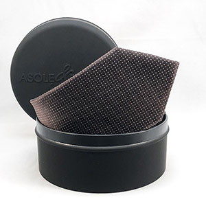 Cravatta POIS-1 MARRONE <BR/> 100% SETA